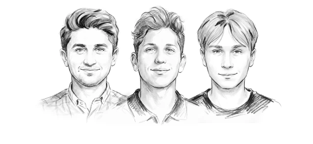 Pencil sketches of the Landing Page Labs team